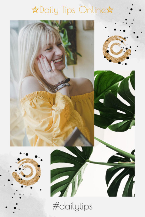 Trendy Pinterest Post Template in a Collage Style 