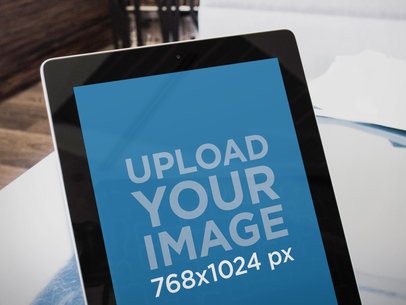 Closeup Mockup of an iPad 