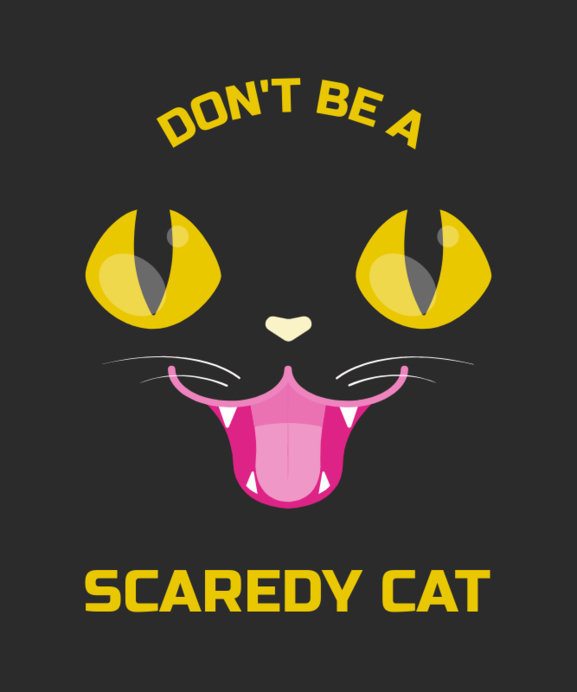 Halloween T-Shirt Design Maker Featuring a Cute Black Cat Face 