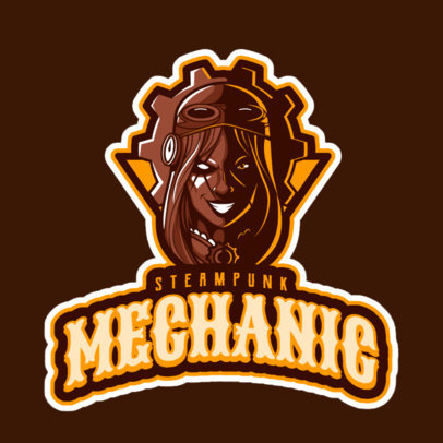 LoL-Themed Logo Creator with a Female Steampunk Character
