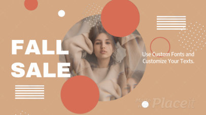 Fall-Themed Facebook Cover Video Maker for a Clothing Brand 