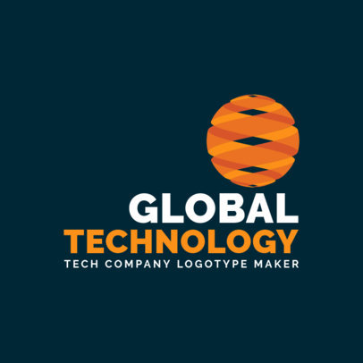 Technology Company Logo Maker with an Abstract Globe Icon