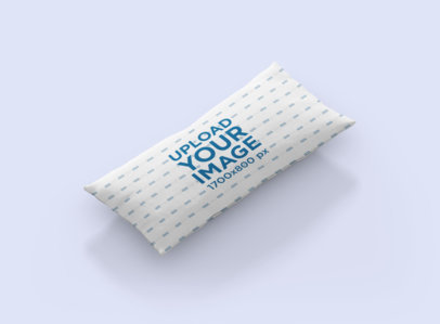 Mockup of a Throw Pillow in a Flat Surface
