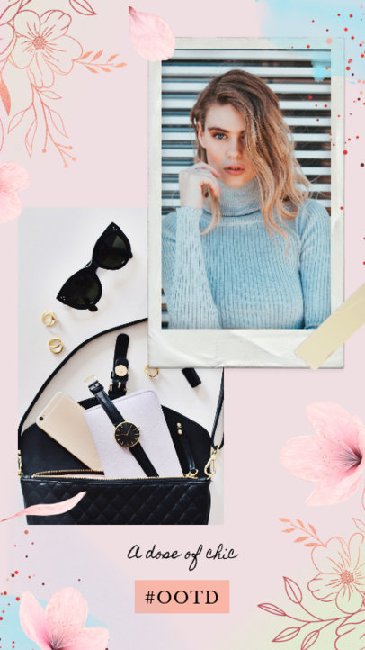 Instagram Story Maker for a Fashion Influencer Featuring the Outfit of the Day