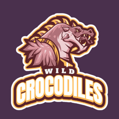 Gaming Logo Maker Featuring a Crocodile Character Inspired by LoL