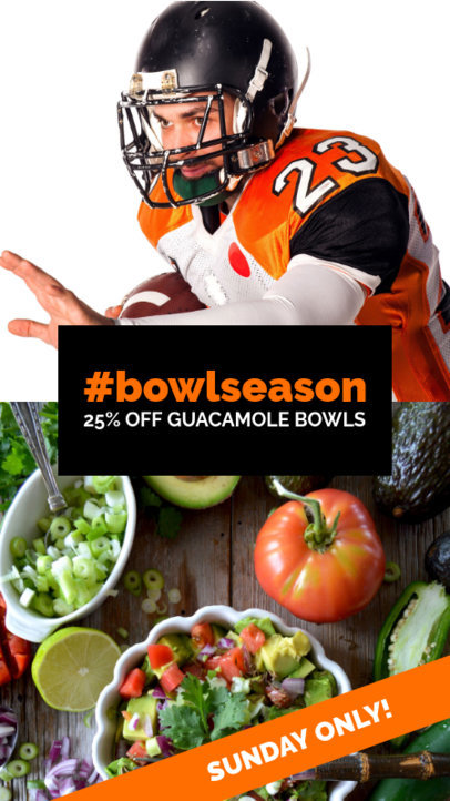 Football-Themed Instagram Story Maker for a Food Promotion 961k-1926