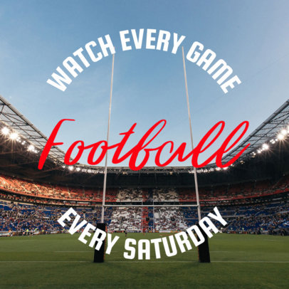Sports-Themed Instagram Post Maker Featuring a Football Stadium 