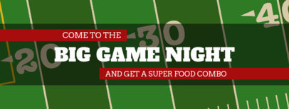 Twitter Header Design Template with a Football Game Night Theme