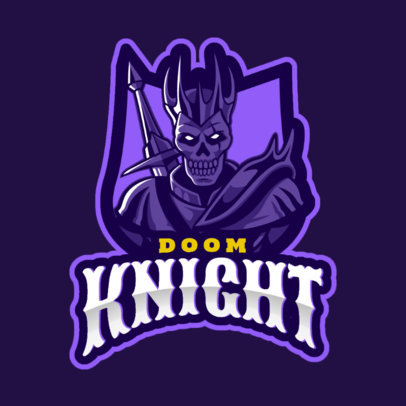 Gaming Logo Maker Featuring a Skeleton Knight 