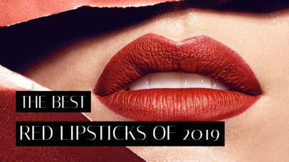 Beauty YouTube Thumbnail Maker for a Red Lipsticks Ranking 934k 1938