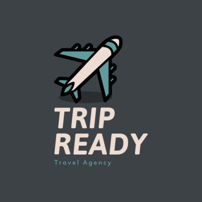 Travel Agency Online Logo Maker Featuring Airplane Clipart
