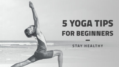 Minimalistic YouTube Thumbnail Template for a Yoga Channel 