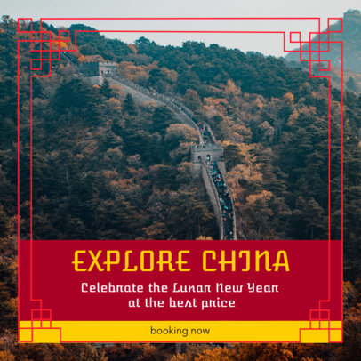 Instagram Post Maker with a Chinese New Year Themed Offer