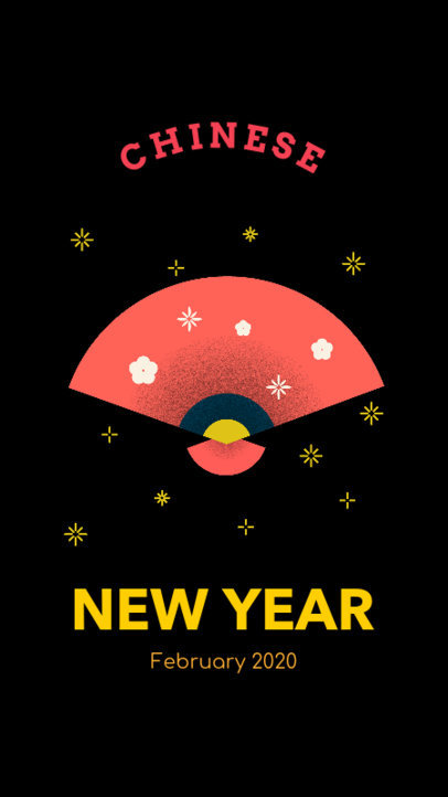 Chinese New Year Instagram Story Generator with a Handheld Fan Graphic 1923b