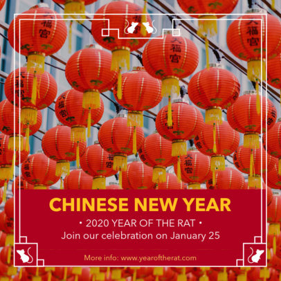 Instagram Post Maker Featuring a Chinese New Year Celebration Style