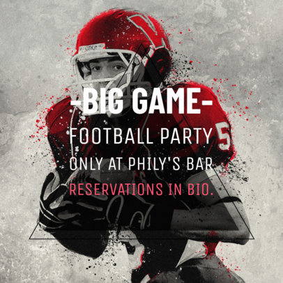 Social Media Post Design Maker for a Big Game Party
