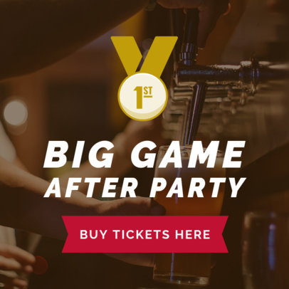 Online Banner Template for a Football Game After Party Ad