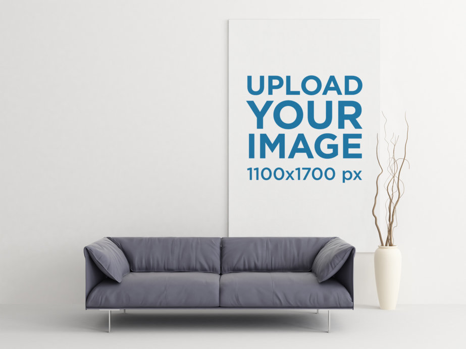 Art Print Mockup Featuring Minimalistic Furniture 