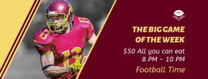 Facebook Cover Maker for a Big Game Offer at a Sports Bar