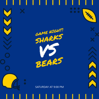 Facebook Post Template for a Football Game Night 