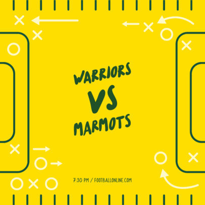 Social Media Post Creator for an American Football Game