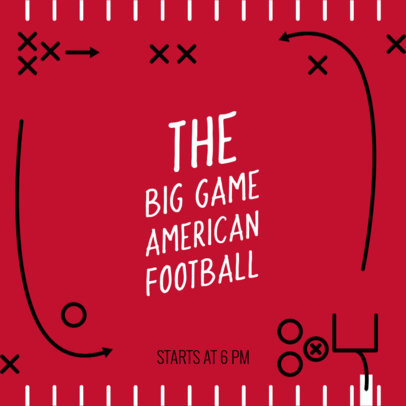 Facebook Post Template for the Football Big Game