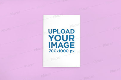 Minimal Magazine Mockup Featuring a Solid Color Backdrop 767-el