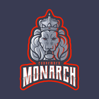 Gaming Team Logo Maker with a Regal Lion Clipart 2620k-2621