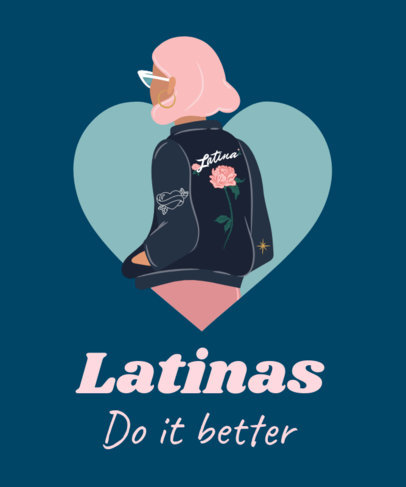 Latina-Styled T-Shirt Design Creator with Illustrations