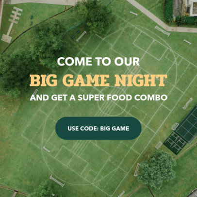 Football Banner Design Creator for a Big Game Night