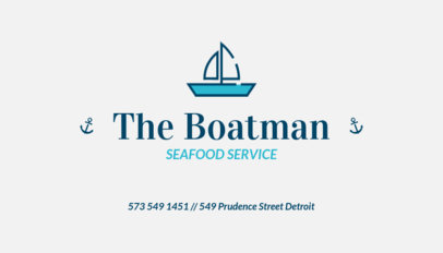 Business Card Design Maker for a Seafood Catering Service 
