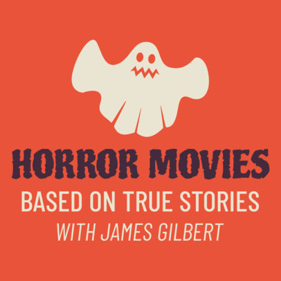 Podcast Cover Maker for a Horror Movies Show 1494h el-89