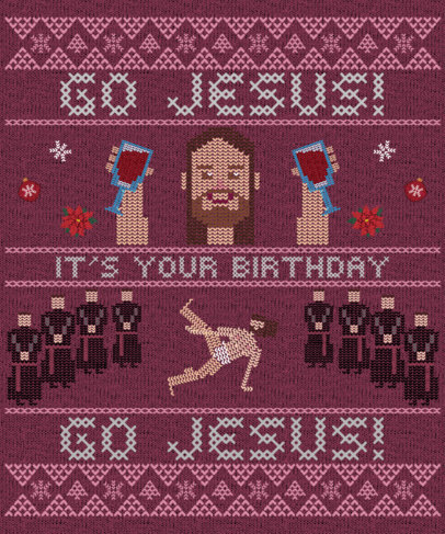 Ugly Christmas T-Shirt Design Maker Featuring Irreverent Illustrations