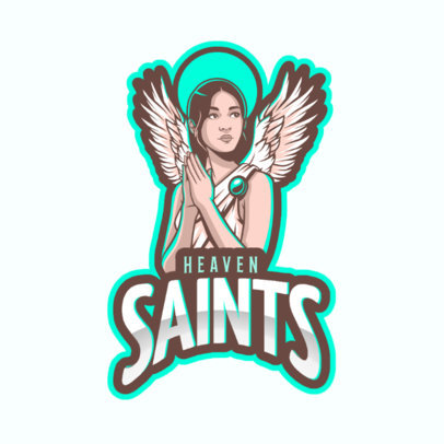 Online Logo Maker of a Female Saint 2633l