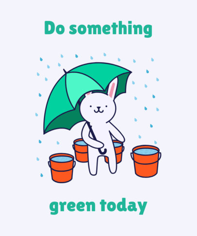 T-Shirt Design Creator with an Eco-Friendly Message