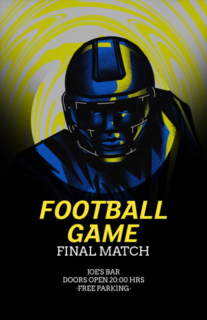 Online Flyer Template for a Sports Bar Featuring a Football Game Night Promo
