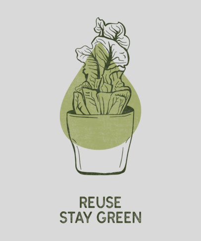 Sustainability T-Shirt Design Template for Recycling Habits