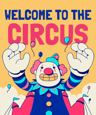 T-Shirt Design Maker Featuring Clown Illustrations