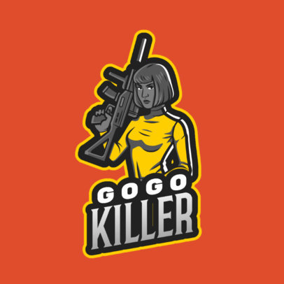 Logo Template with Character Graphics Inspired by Free Fire