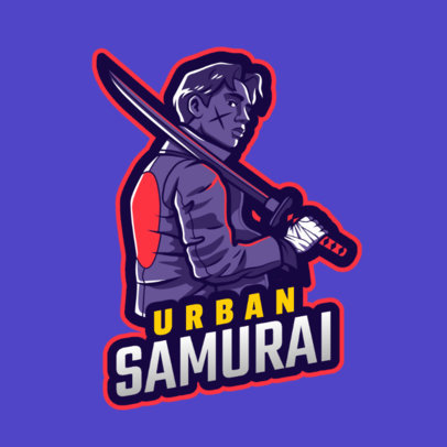 Free Fire-Inspired Gaming Logo Maker Featuring an Urban Samurai Illustration