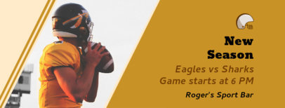Facebook Cover Template for a Football Night at a Sports Bar
