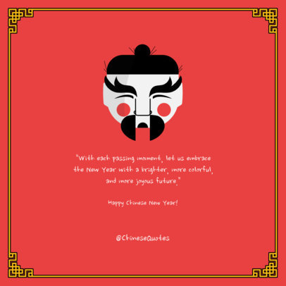 Instagram Post Maker for a Chinese New Year Quote