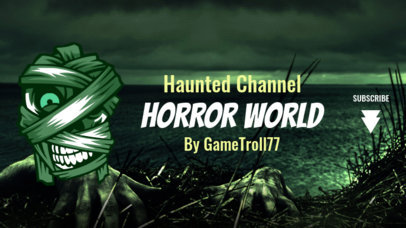 Horror Style Twitch Banner Template for a Gaming Streamer Channel 1965
