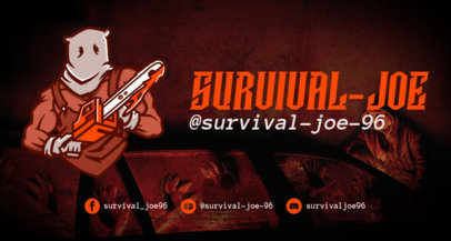 Twitch Banner Maker with a Horror Game Chainsaw Maniac 1964a