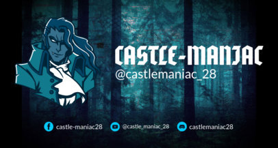 Castlevania-Inspired Twitch Banner Design Template 1964d