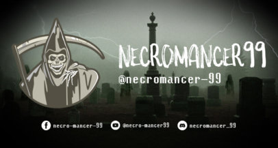Twitch Banner Maker Featuring a Grim Reaper Illustration 1964e