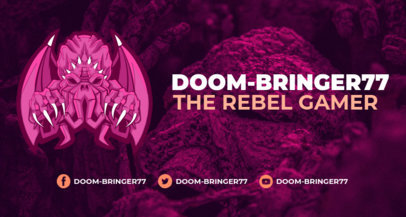 Twitch Banner Creator with a Creepy Fantasy Character 1964j