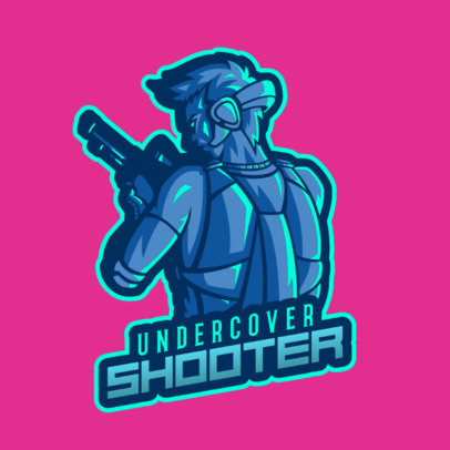 Gaming Logo Maker with a Soldier Illustration Inspired in Free Fire