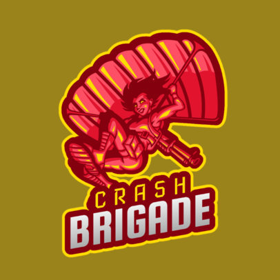 Free Fire-Inspired Logo Maker with a Parachuter Character Icon 2637m-2641