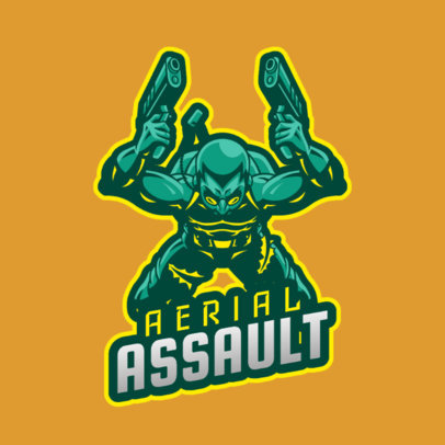 Gaming Logo Maker with an Illustration of a Free Fire-Inspired Character